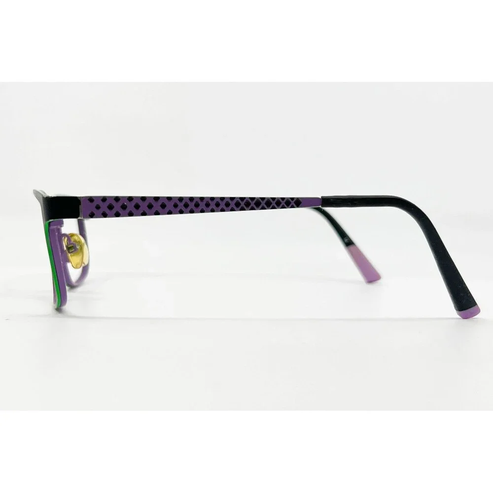 B.U.M. Equipment Eyeglasses Women Black Purple Amazing Oval Frames 51-16-135